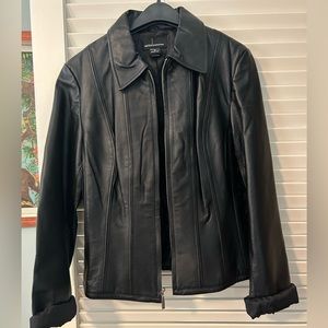 Black leather jacket